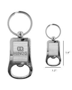 Square Bottle Opener Keyring