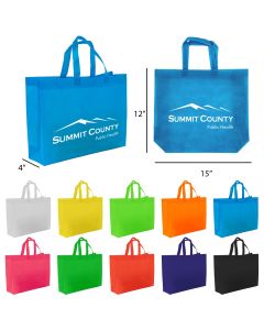 Non-Woven Shopping Bag Grocery(16in W x 12in H x 4.5in D)