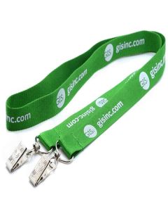 1" Screen Printed Recycled Double Ended Attachement Lanyard