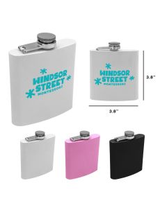 Adventure Powder Coated 6oz Hip Flasks