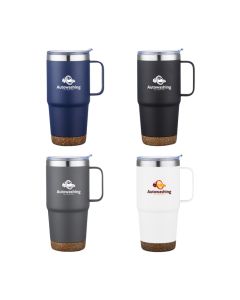 24oz Stainless Steel Travel Mug with Cork Bottom