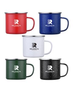 16oz Camp Mug with Stainless Steel Rim