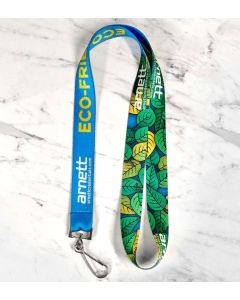 5/8" Recycled Sublimated Full Color PET Eco-friendly Lanyard