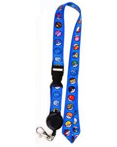 3/4" x 36" Full Color Sublimated Lanyard with Buckle Release and Retractable Reel