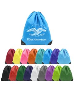 210D Polyester Drawstring Bag - (14in W x 17in H)