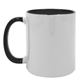 11 oz Black Inner & Handle Colored Mug