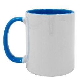 11 oz Neon Blue Inner & Handle Colored Mug