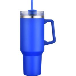 40oz Travel mug with handle and straw